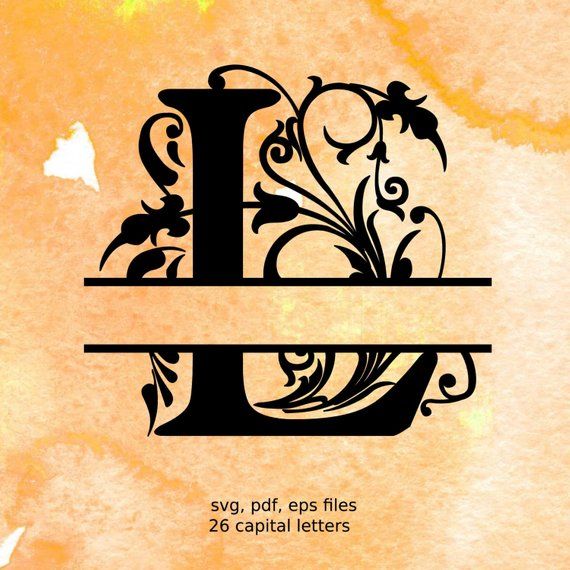 570x570 Split Monogram Letters, Split Alphabet Files, Vector