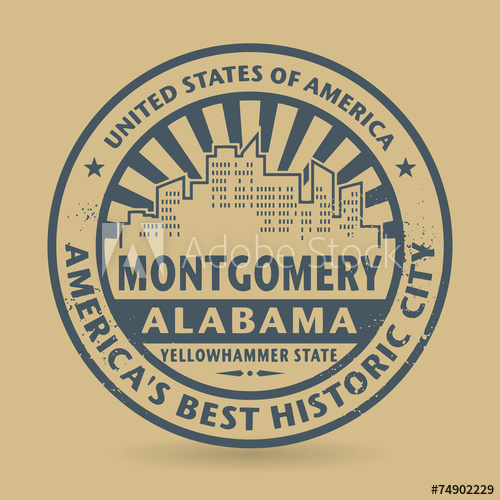 500x500 Grunge Rubber Stamp With Name Of Montgomery, Alabama