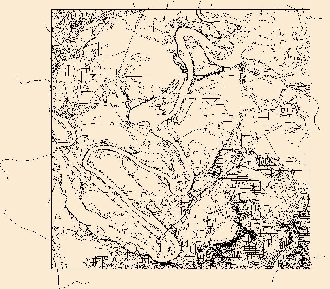 1145x1000 Usgs Topo Map Vector Data