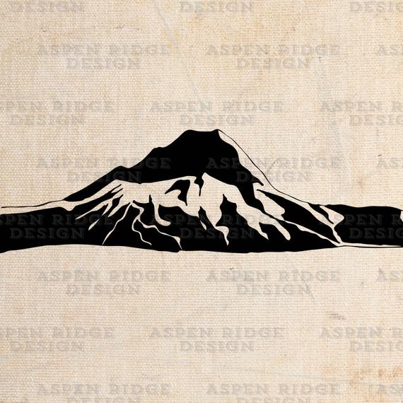 570x570 Mt Hood Graphic Clip Art Wilderness Vector Mount Hood Art Etsy