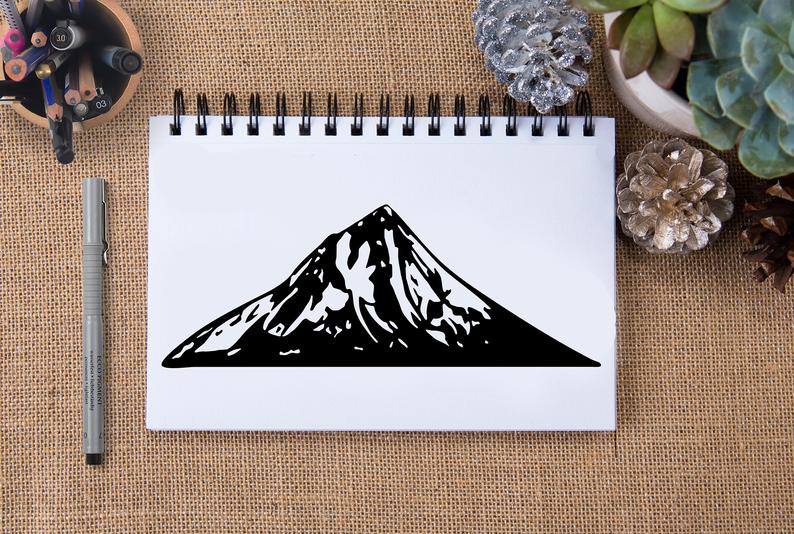794x534 Mt Mcloughlin Oregon Digital Clip Art Vector Mount Mclaughlin Etsy