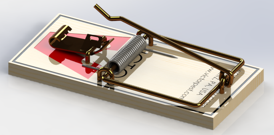 960x473 Mouse Trap Cad Model Library Grabcad