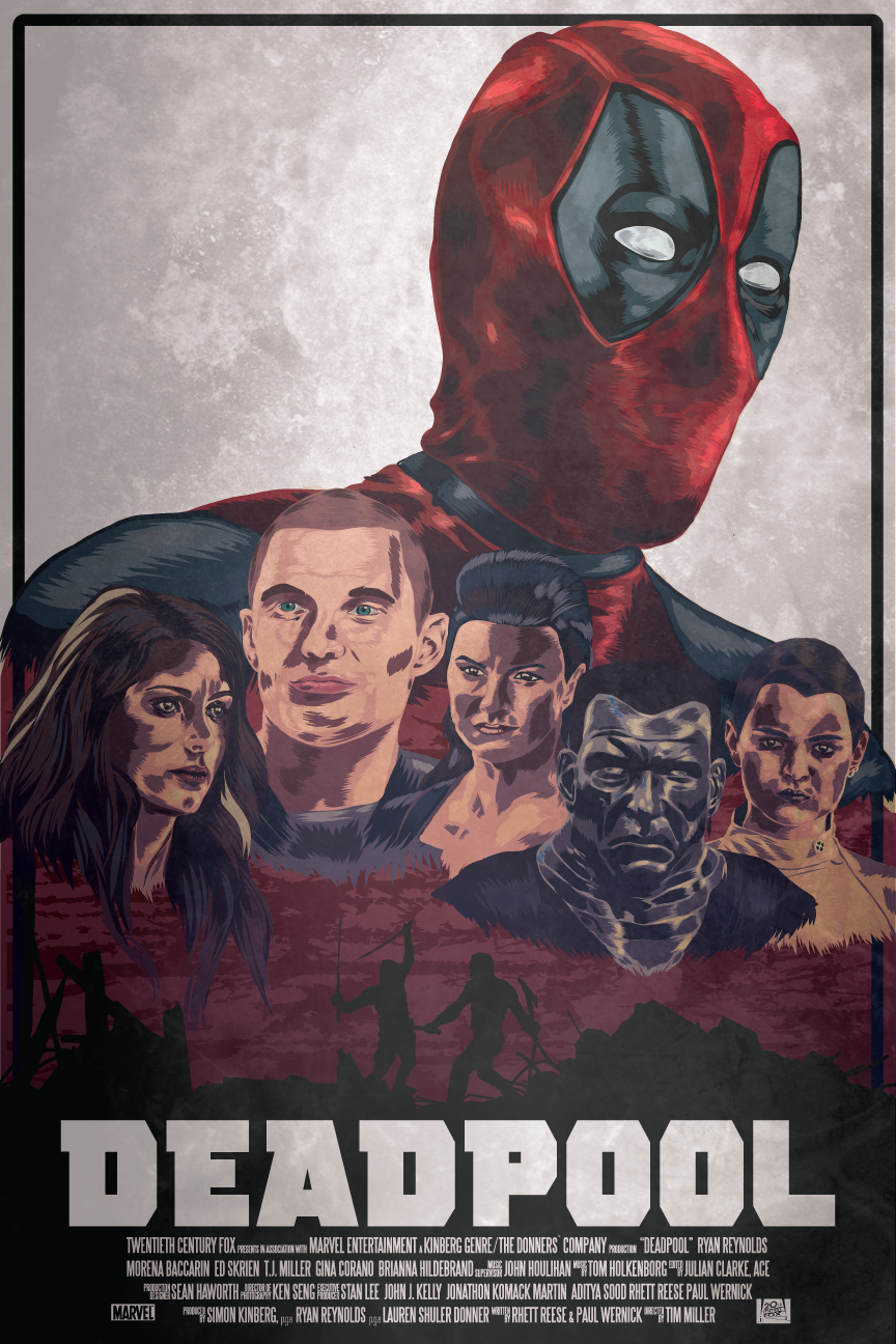 Deadpool Vector Movie Poster On Behance 864x1296 Deadpool Vector Movie Poster On Behance