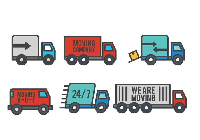 700x490 Moving Van Icon Set