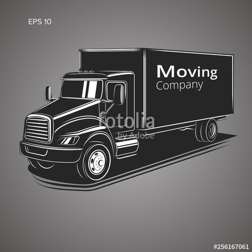 500x500 Moving Company Truck Vector Illustration Delivery Truck Vector