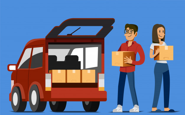 626x390 Moving Goods To The Shipping Company Vector Premium Download