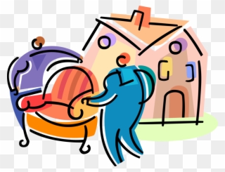 320x245 Vector Illustration Of Handymen Home Moving Company Clipart