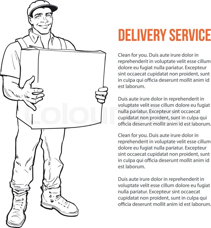 739x800 Moving Companies Shipping Happy Stock Vector Colourbox