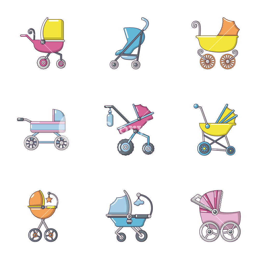 1000x1000 Cradle Icons Set Cartoon Set Of Cradle Vector Icons For Web