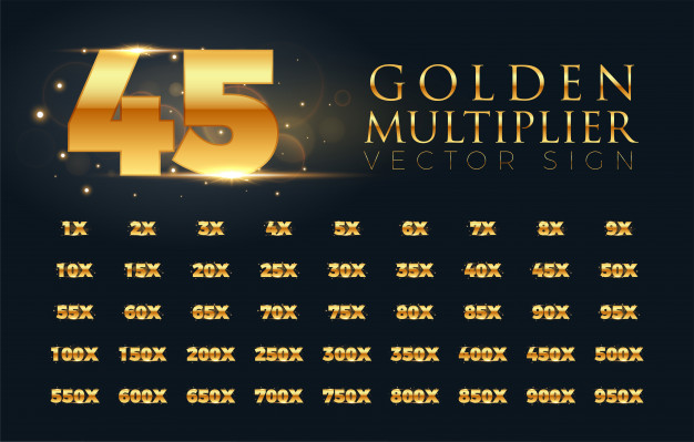 Golden Multiplier Numbers Vector Illustration Vector Premium 626x399 Golden Multiplier Numbers Vector Illustration Vector Premium