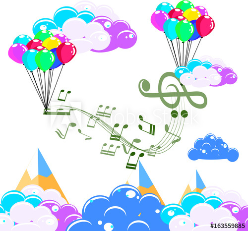 500x466 Music Note Hanging With Balloon, Business And Asset Management
