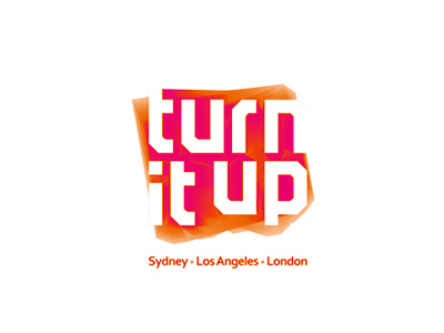 400x300 Turn It Up, Music Management Logo Design