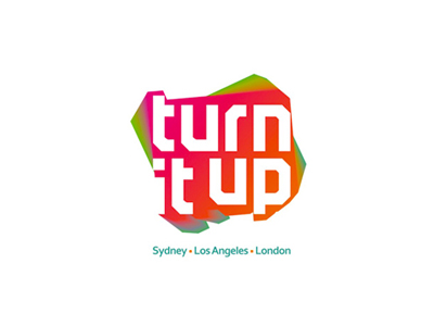 400x300 Turn It Up, Music Management Logo Design