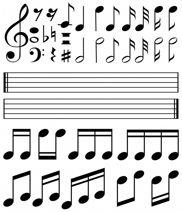 626x729 Music Notes And Line Paper Template Vector Free Download