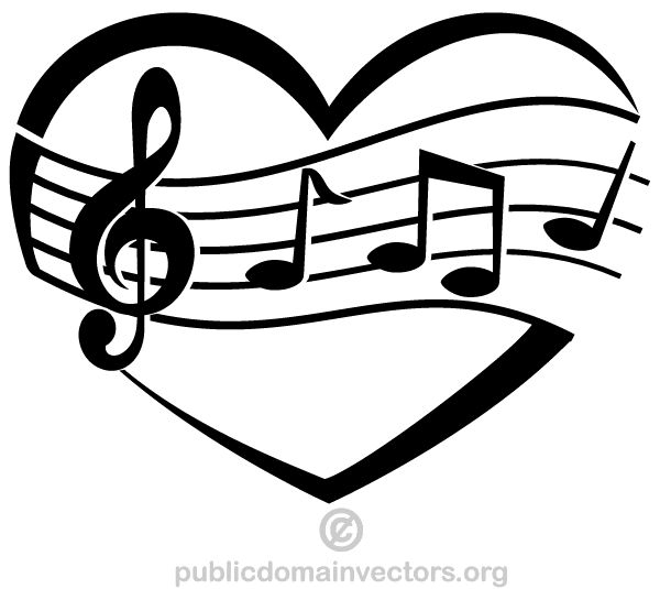 600x535 Vector Music Of Love Heart Download Free Vector Art Free Vectors