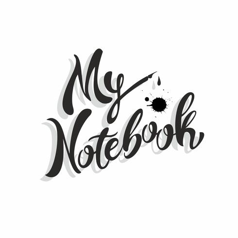 490x490 My Notebook Stylish Lettering Design For Notebook Cover