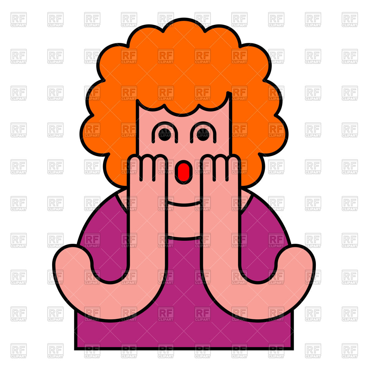 1200x1200 Oh My God Woman Emotion Vector Image Of People Maryvalery