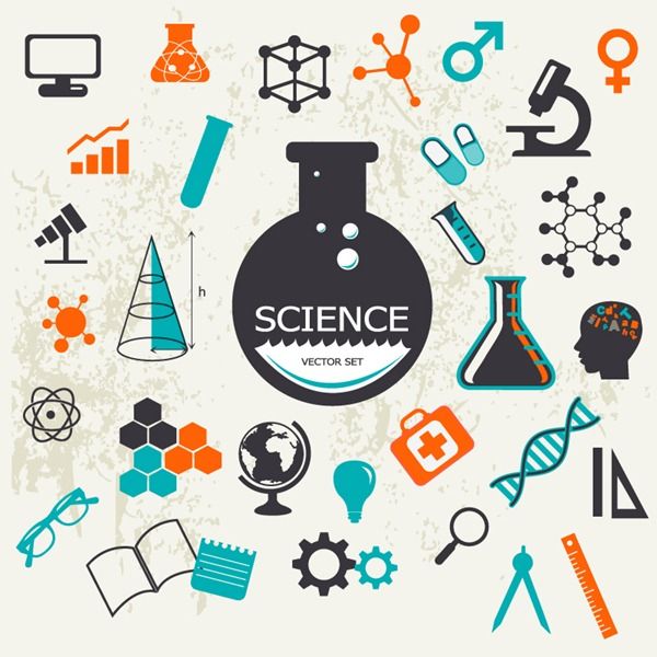 600x600 Retro Science Design Elements Vector Graphics My Free