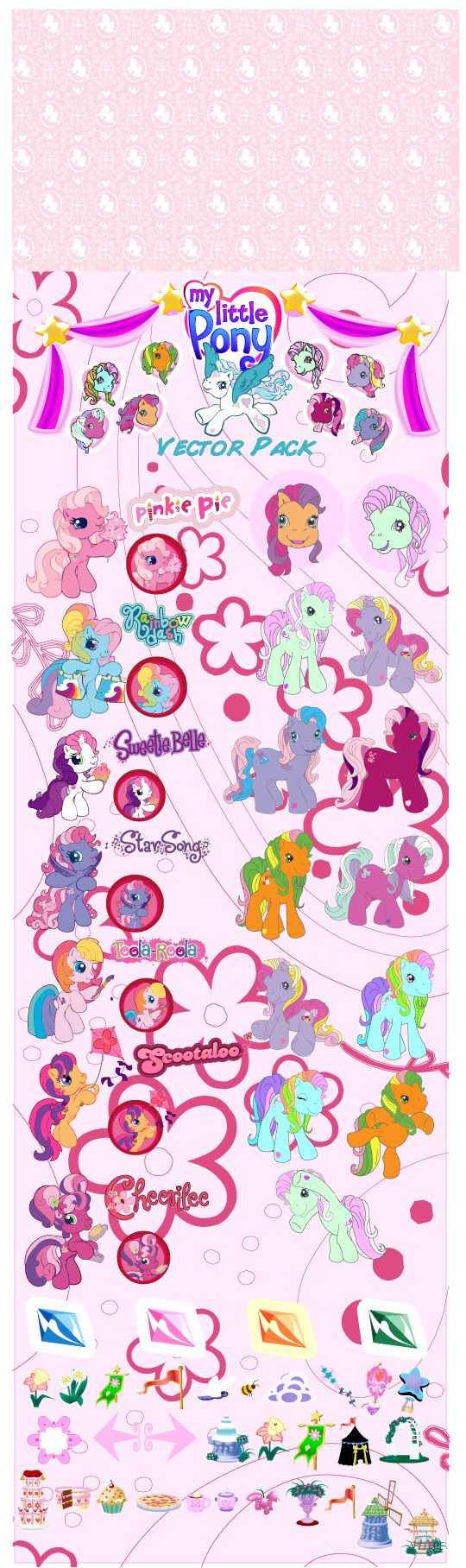 540x1816 Free Vector My Little Pony Cartoon Clip Art Graphic Available