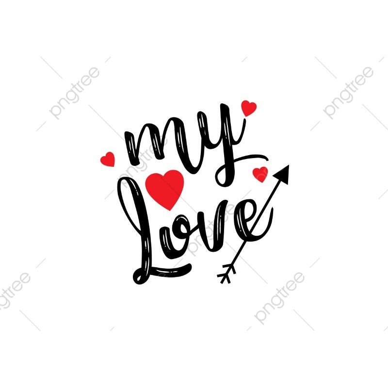800x800 My Love With Typographic Vector, Love Vector, Concept, Date Png