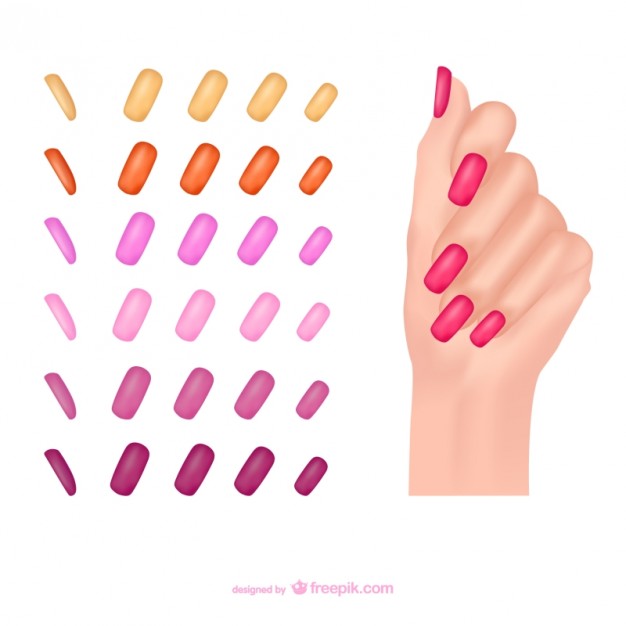 626x626 Nail Polish Colors Vector Free Download