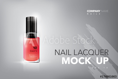 500x334 Realistic Vector Nails Lacquer Mock Up Presentation Design