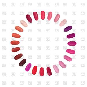 300x300 Nail Palette Set Colorful Nails Settled In Circle Vector Clipart
