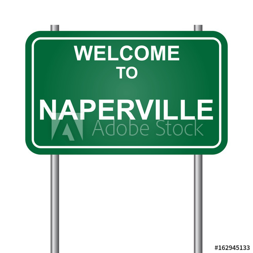 500x500 Welcome To Naperville, Green Signal Vector