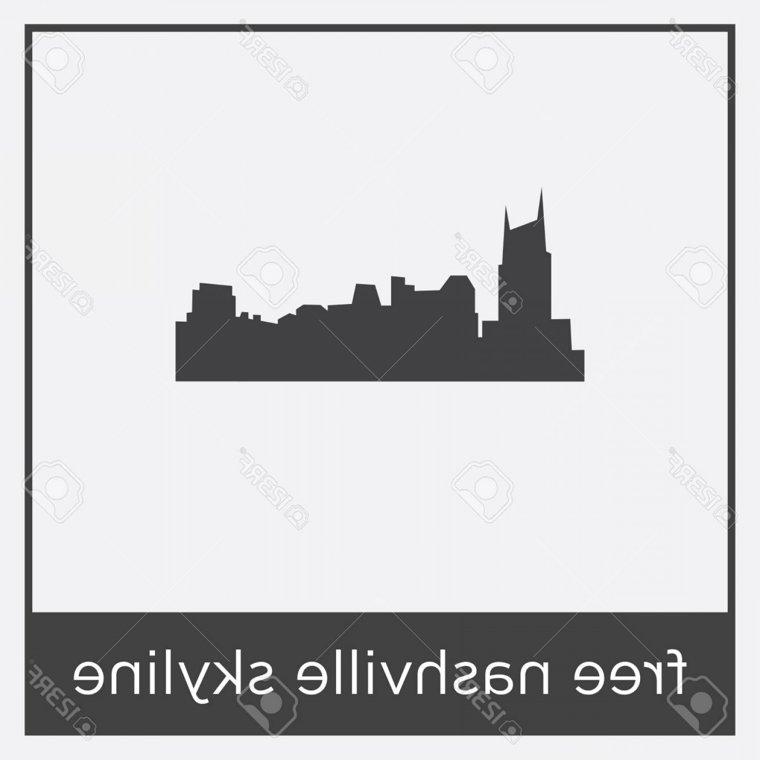 1560x1560 Photostock Vector Free Nashville Skyline Icon Isolated On White