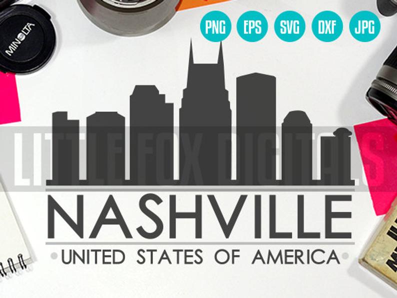 794x596 Vector Nashville Tennessee Usa Skyline City East Etsy