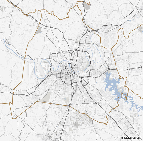 500x494 Map Nashville City Tennessee Roads