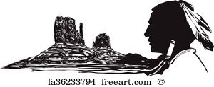Free Art Print Of Native American Indian Illustration Of Native 300x123 Free Art Print Of Native American Indian Illustration Of Native