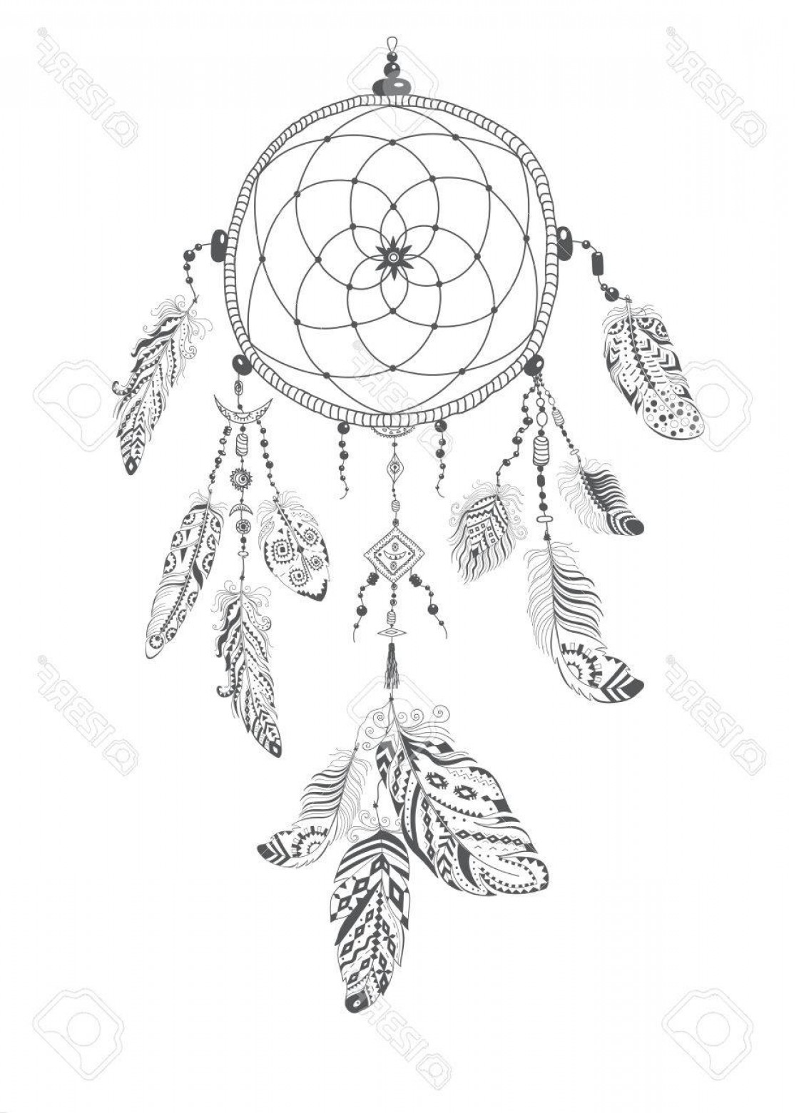 Photostock Vector Native American Indian Talisman Dream Catcher 1120x1560 Photostock Vector Native American Indian Talisman Dream Catcher