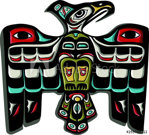 Traditional Thunderbird Eagle Vector Native American Symbol 500x452 Traditional Thunderbird Eagle Vector Native American Symbol