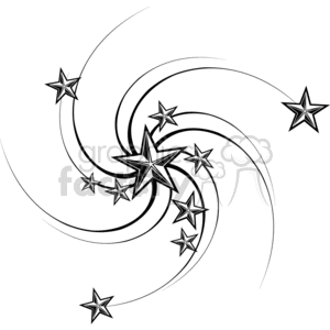 300x300 Whirled Nautical Star Tattoo Design Clipart Royalty Free Gif