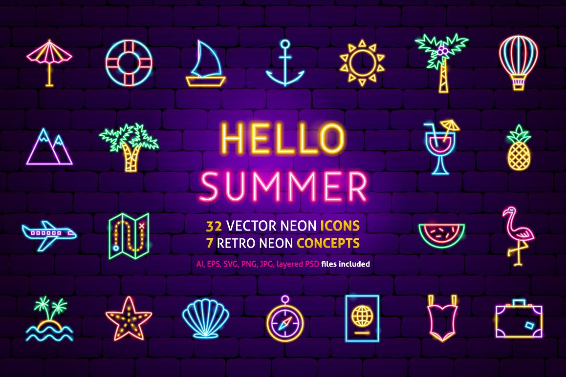 1158x772 Summer Travel Neon