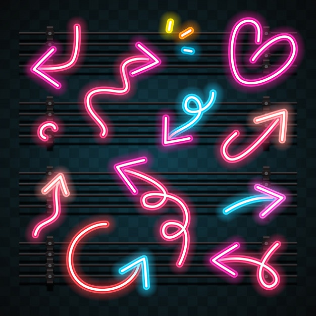 626x626 Neon Arrow Vectors, Photos And Free Download