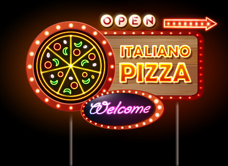 469x341 Pizza Restaurants Neon Sign Vector Free Vector In Encapsulated