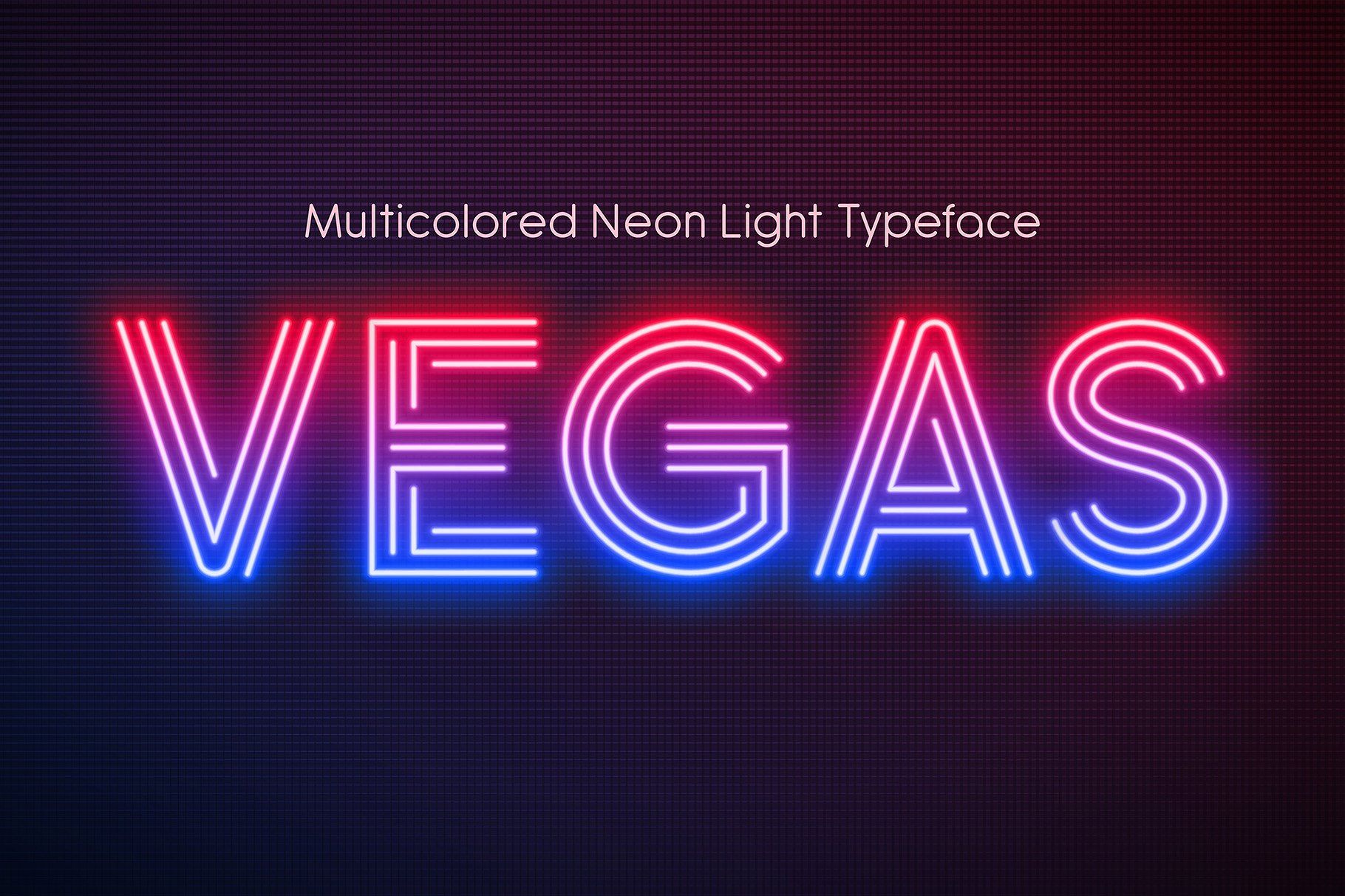1820x1213 Multicolored Neon Light Vector Font For Adobe Illustrator You Can