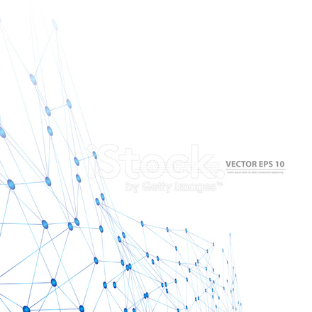 440x440 Vector Network Background Abstract Polygon Triangle Stock Vector