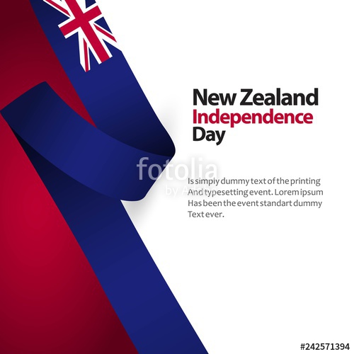 500x500 New Zealand Independence Day Vector Template Design Illustration