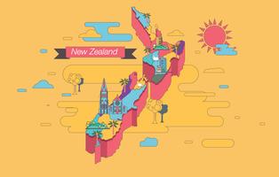 314x200 New Zealand Map Free Vector Art