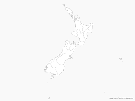 460x345 Vector Maps Of New Zealand Free Vector Maps