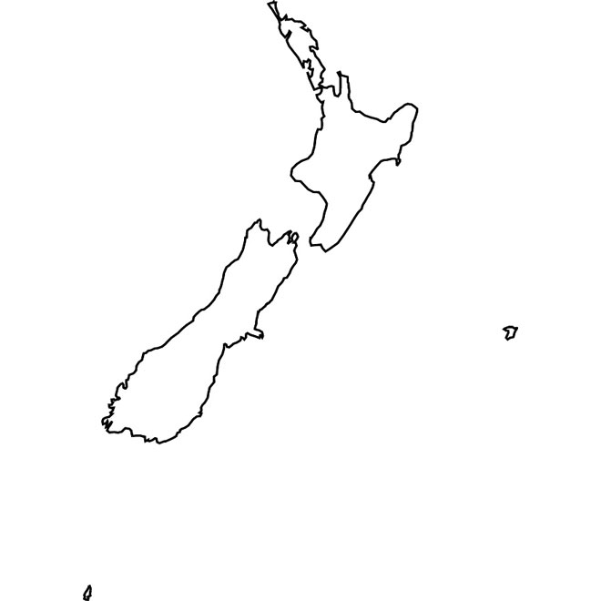 660x660 Vector Map Of New Zealand