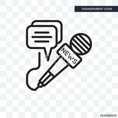 500x500 News Microphone And Speech Bubbles Vector Icon Isolated