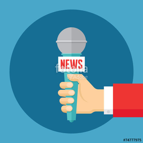 500x500 News Vector Illustration In Flat Style Journalism Concept Stock