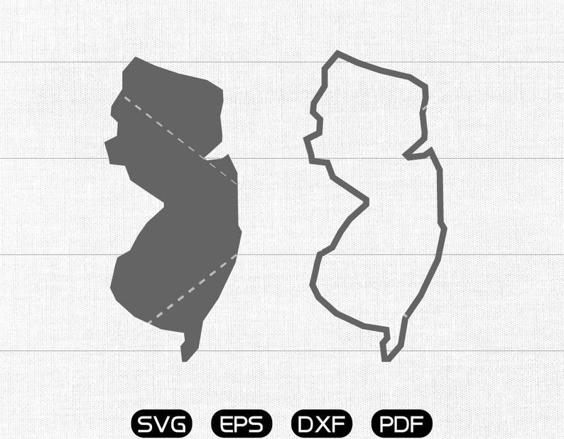 794x619 New Jersey State Vector Nj Clipart Cricut Etsy