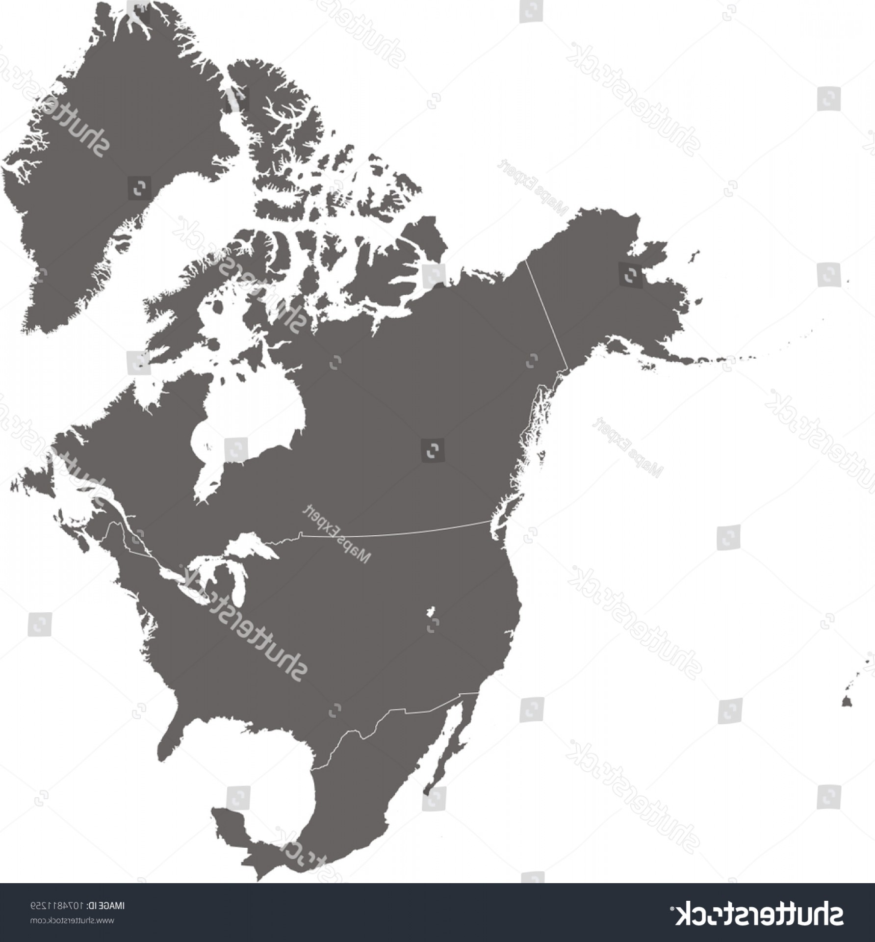 1784x1920 North America Map Vector Outline Illustration Handandbeak