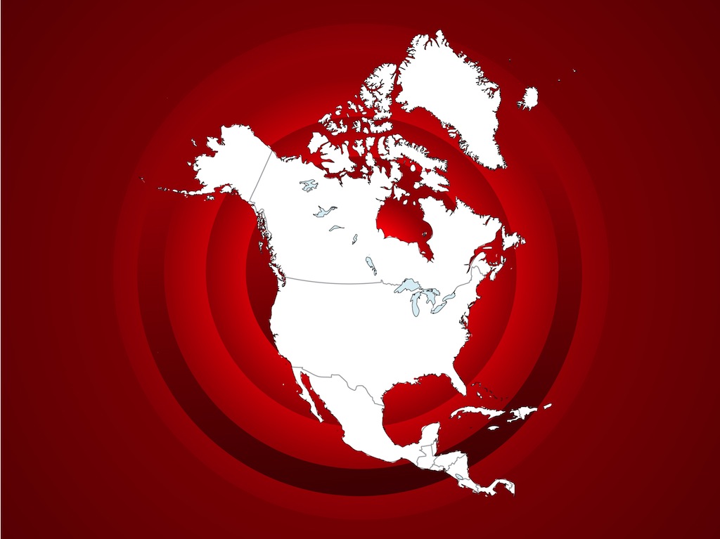 1024x767 North America Vector Vector Art Graphics