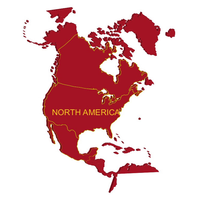 660x660 North America Vector Map